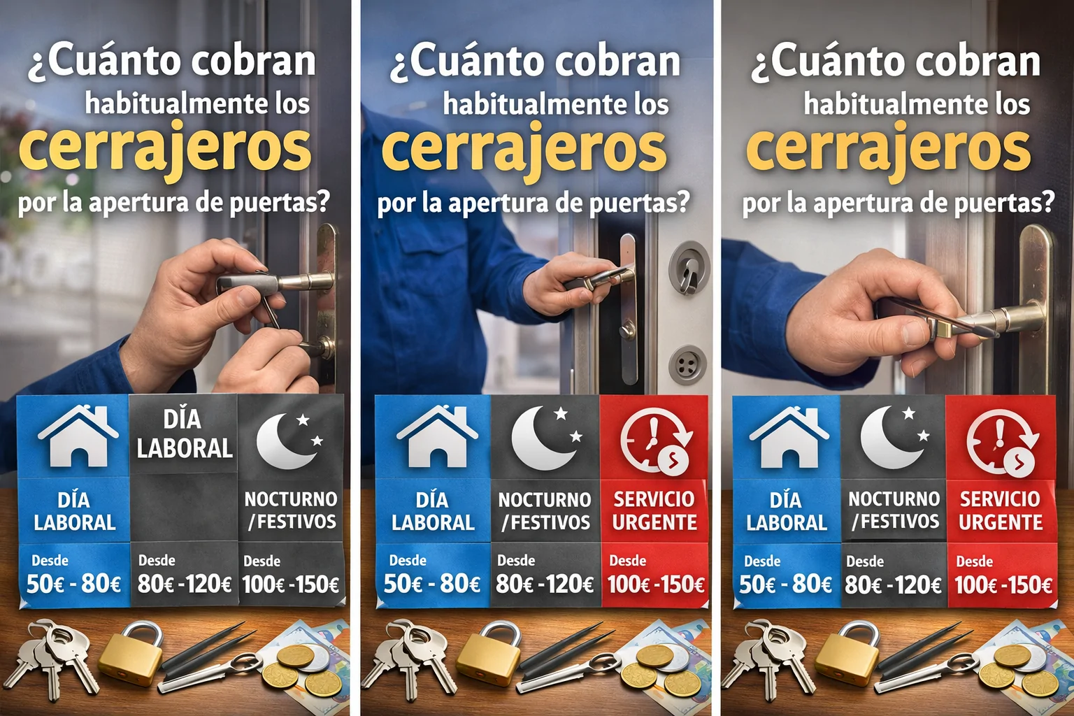 Cuanto cobran habitualmente los cerrajeros Alicante por la apertura de puertas - &iquest;Cu&aacute;nto cobran habitualmente los cerrajeros en Alicante por la apertura de puertas?