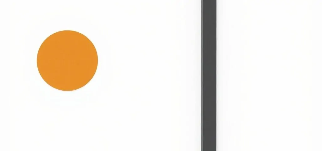 Círculo partido y rectángulo vertical en un fondo blanco, evocando apertura y transición. Que cerrajeros en Alicante ofrecen las mejores tarifas para la reparacion de puertas de garaje.