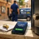 Teléfono muestra “Cerrajería urgente” junto a llaves y cerrajero en Alicante; Donde puedo solicitar un servicio urgente de cerrajería en Alicante